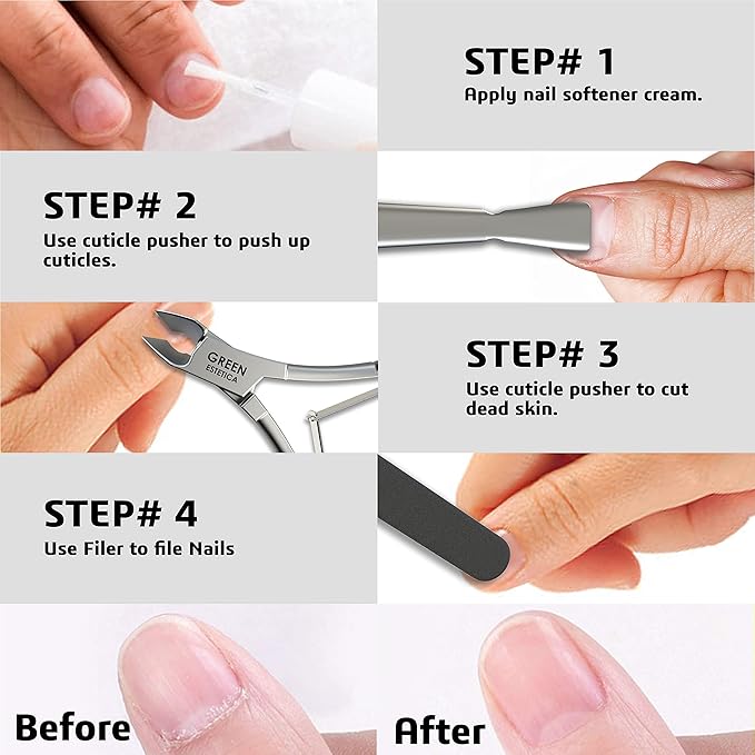 Professional Cuticle Trimmer Nail Cuticle Cutter Stainless Steel Cuticle Nippers - Image 7