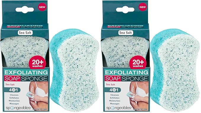 Spongeables Spongeables Exfoliating Body Wash in A Sponge, Sea Salt, Contains by Spongeables