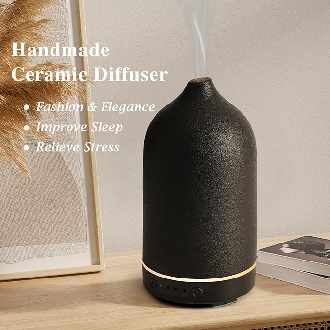 Diffuserlove Ceramic Essential Oil Diffuser Aromatherapy Diffusers - Image 2