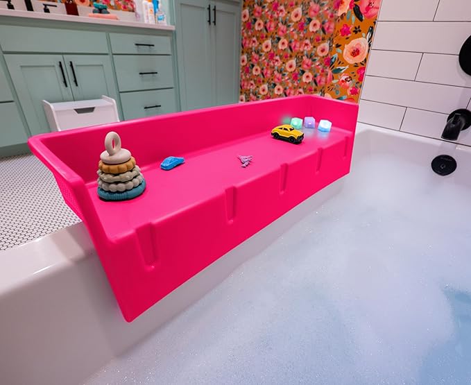 Tub Topper® Bathtub Splash Guard & Bath Shelf by TubTopper