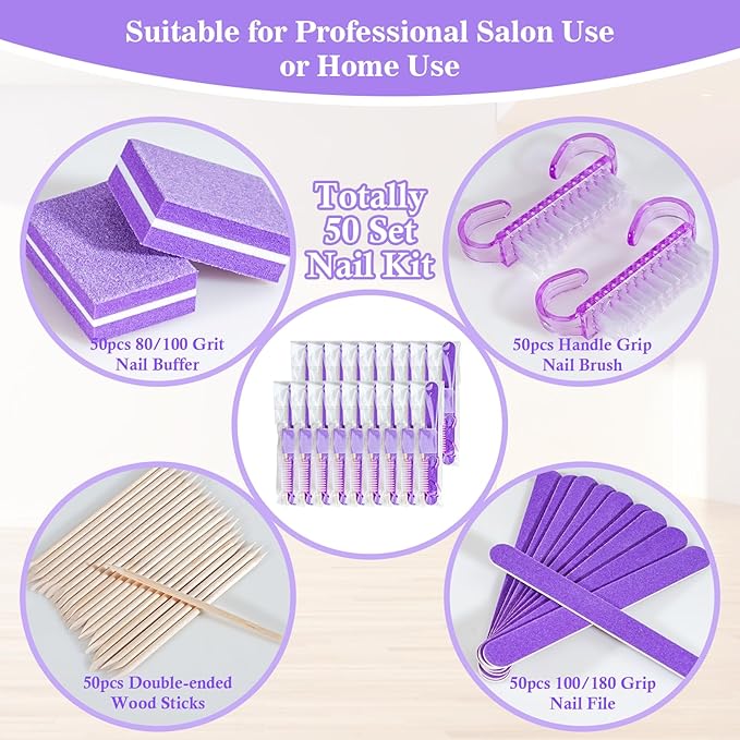 50 Sets Disposable Manicure Kit Basics 4 Piece Nail Kit - Image 4