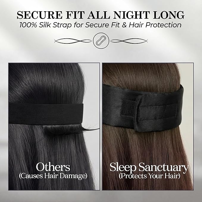 SLEEP SANCTUARY 100% Pure Mulberry Silk Sleep Mask - Image 5