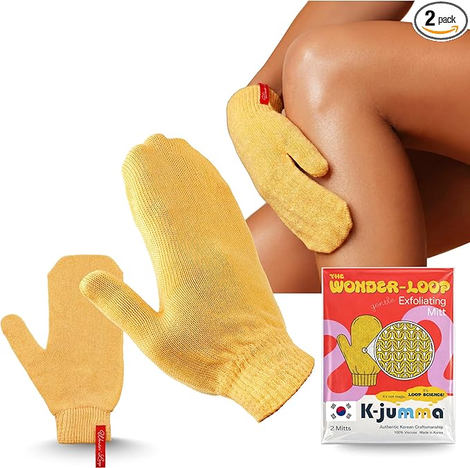 Wonder-Loop Premium Korean Exfoliating Mitt, 100% Plant-Based Viscose Wash by Unknown