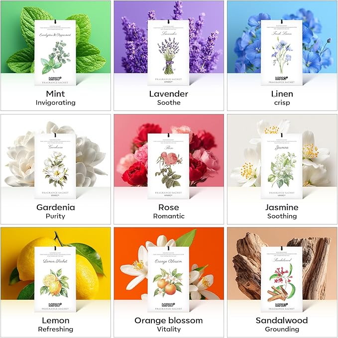 MYARO 12 Pcs Rose Scented Sachets Long Lasting Room Air Freshener Odor - Image 7