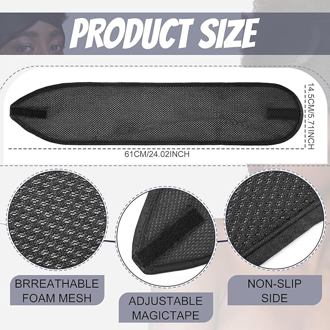 Xuhal 4 Pcs Mesh Hair Wraps for Black Women Sleeping Cap Hair Wrap Nets Spa - Image 5