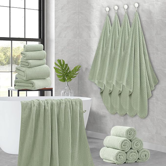 Hailea Hand Towels Set 16x31 Inches, Soft Microfibers Bathroom Towel Set 2 Pack - Image 5