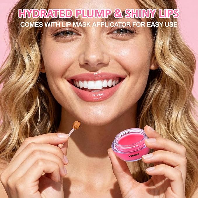 VISRIE Bee Lip Balm Honey Pot 12 Pack, Lip Sleeping Mask - Image 6