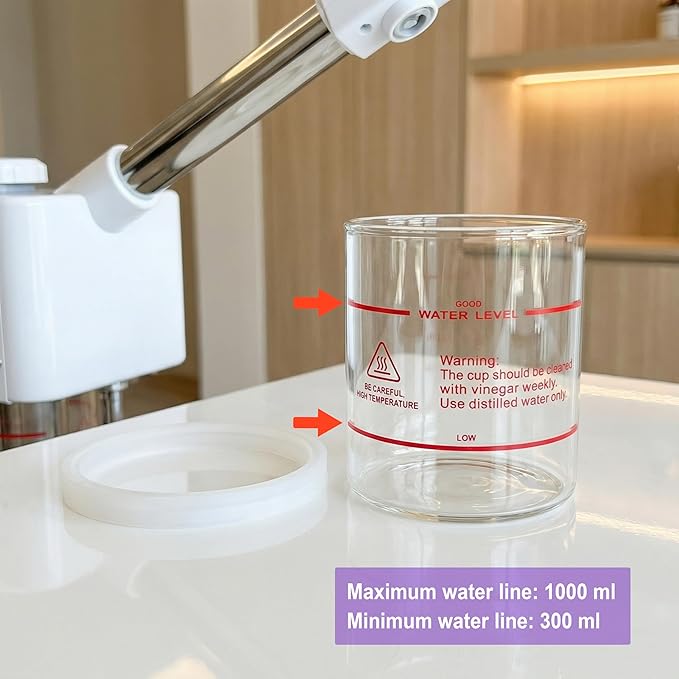 Elitzia Accessories Transparent Glass Steamer Jar Spare Parts of Facial Steamer - Image 6
