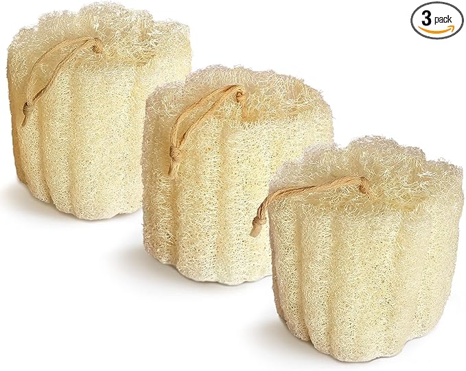 Natural Shower Loofah Sponge, Bath Exfoliating Loofa Body Scrubber, 5.5 “Soft by YIQINGJIE