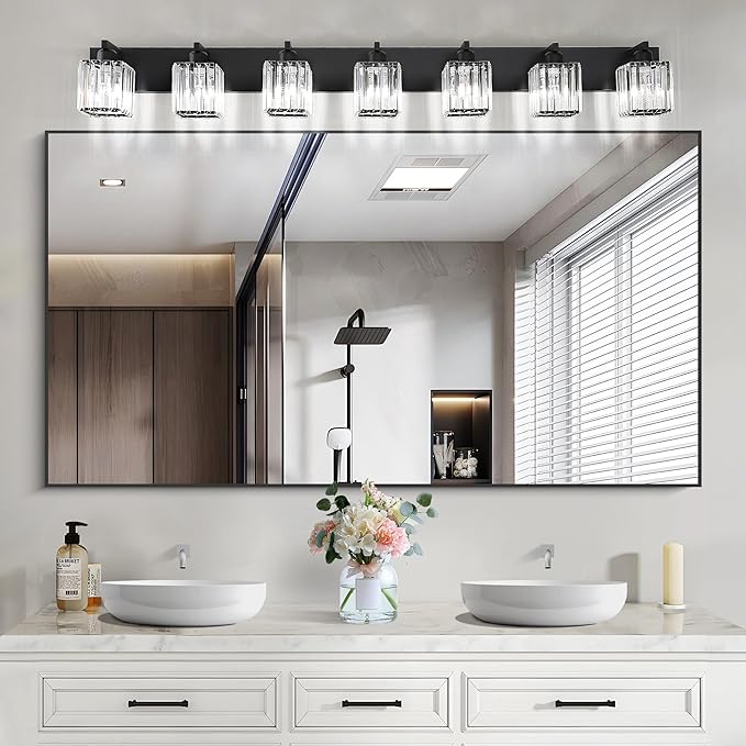 Aipsun Black Vanity Light Crystal Bathroom Lighting Fixtures Modern Bathroom - Image 9
