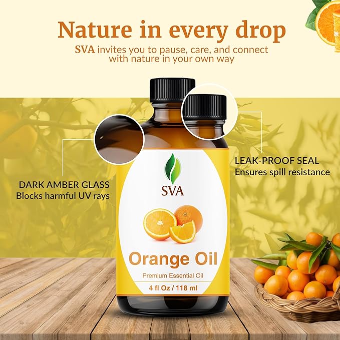 SVA Orange Essential Oil – 4 Fl Oz – 100% Natural Orange Oil - Image 7