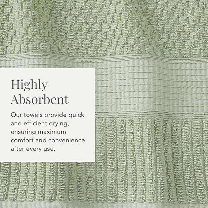 NY Loft 100% Cotton 4 Pack Bath Towel Set| Super Soft & Absorbent Quick-Dry - Image 7