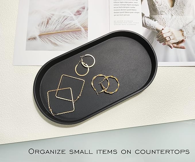 Black Small Tray, 3 Pack Oval Tray - Image 5