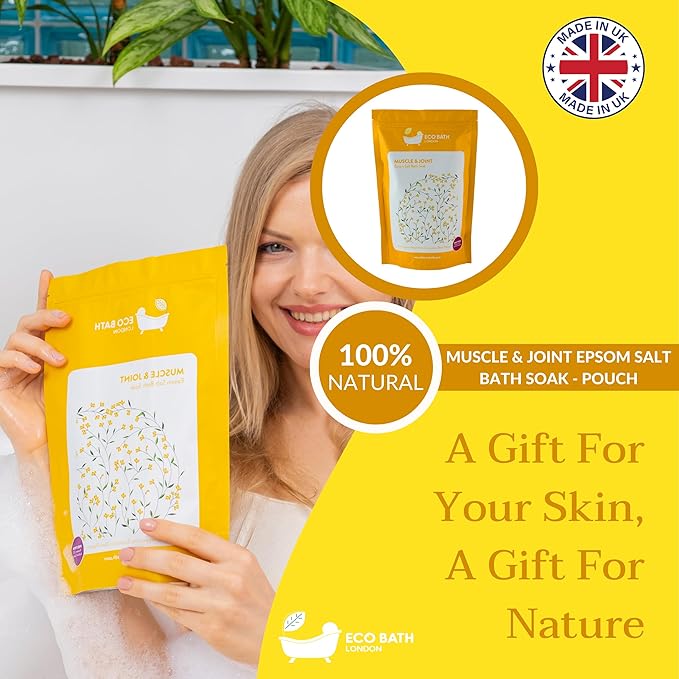 Eco Bath London Muscle & Joint Epsom Salt Bath Soak – Pouch 2.2 LB | Made in UK - Image 6