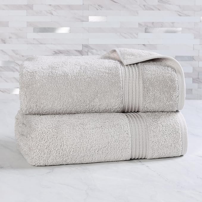 Superior Egyptian Cotton 2-Piece Bath Sheet Towel Set, Oversized Body Towels - Image 2