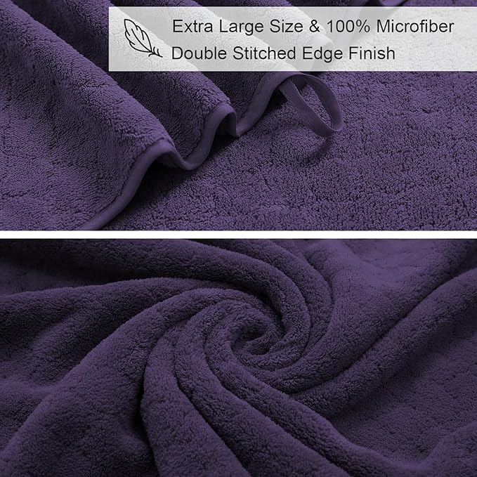 8-Piece Bath Towels Set, 2 Oversized Large Bath Towel Sheet, 2 Hand Towels and - Image 7