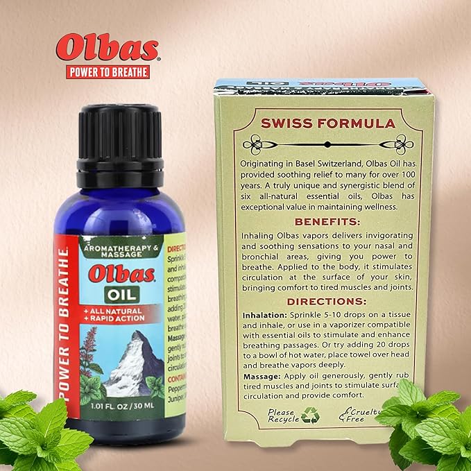 Olbas Massage and Aromatherapy Oil, 1.01 Fl Oz, body massage oil, Swiss Herbal - Image 6