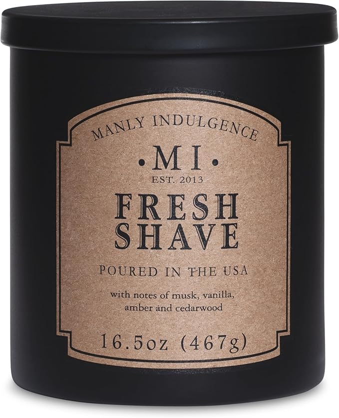 Manly Indulgence Fresh Shave Jar Candle 16.5 oz by ManlyIndulgence