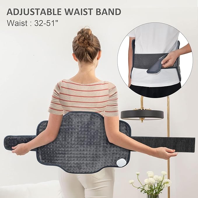 Snailax Heating Pad for Back Pain Relief，Electric Heat Pad for Period Cramps - Image 3