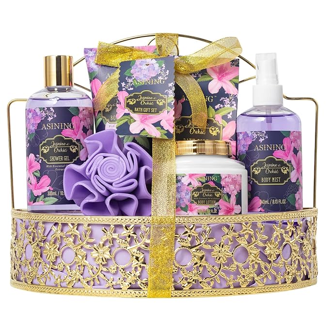 Beauty Kits for Women, Home Spa Baskets Bath Gifts, Bath Spa Kit for Women by ASINING
