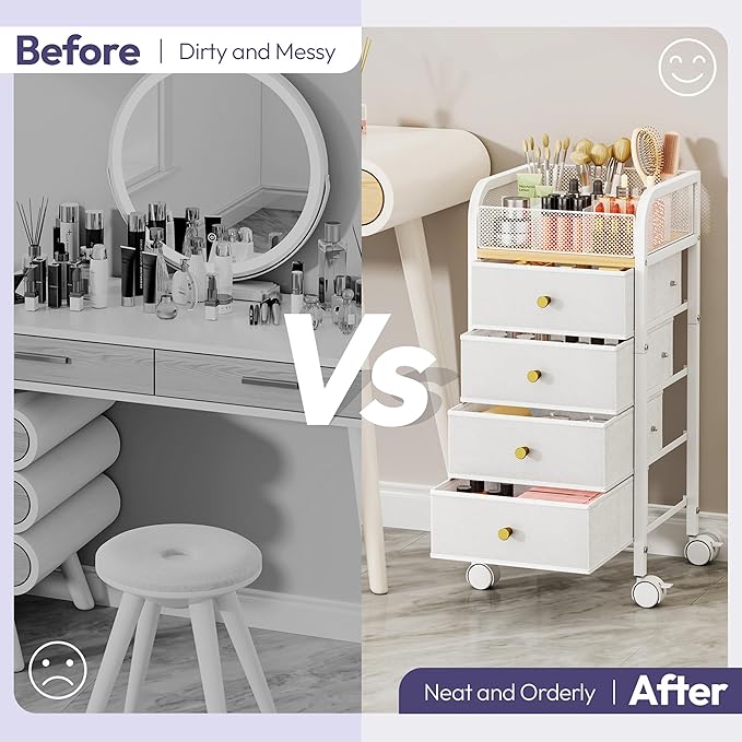 SWTYMIKI Rolling Makeup Organizer Cart - Image 9