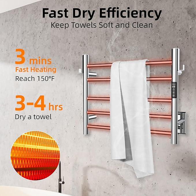 P&Dlusir Towel Warmer, Heated Towel Rack - Image 3