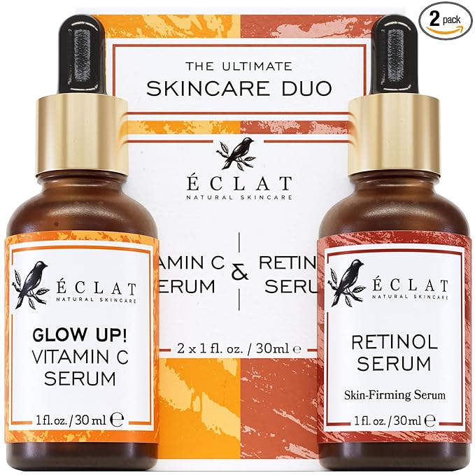 Eclat Skincare Face Serum Set – Vitamin C & Retinol Serum by EclatSkincare