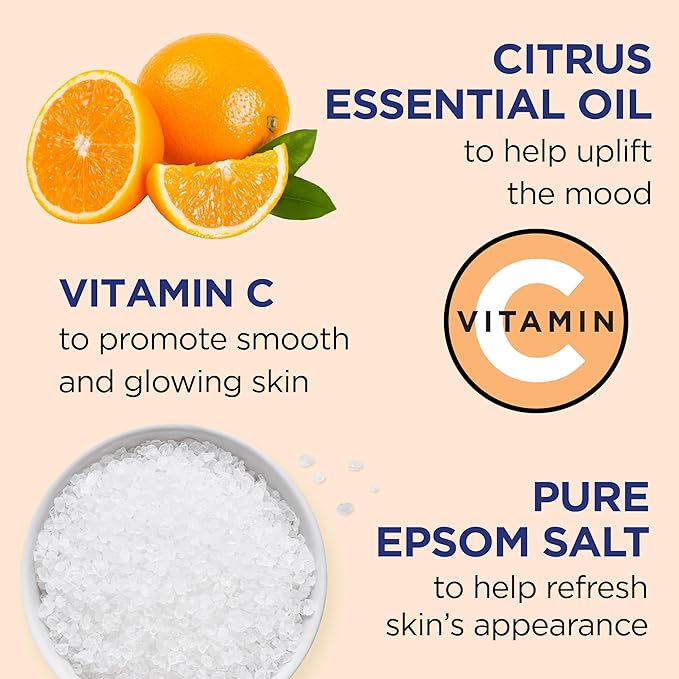Dr Teal's Body Wash with Pure Epsom Salt, Glow & Radiance with Vitamin C & - Image 2