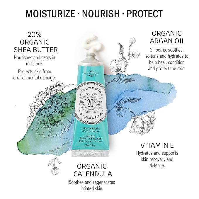 La Chatelaine 20% Shea Butter Hand Cream Travel Size, Organic Argan Oil - Image 2