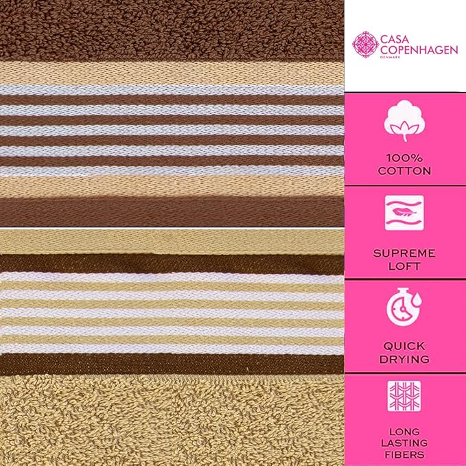 CASA COPENHAGEN He & She 2Pcs 100% Egyptian Cotton Large Designer Bathsheet - Image 4