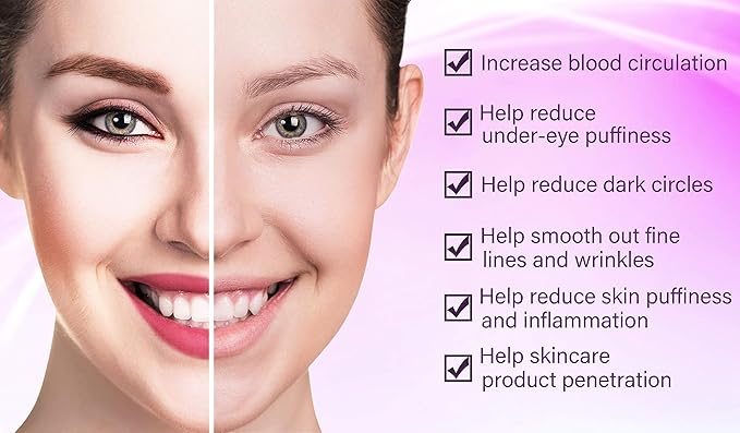 Mina Heal Rose Quartz Face Roller, Lymphatic Drainage Massager, Face Sculpting - Image 4
