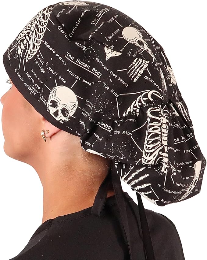 Sparkling EARTH Big Hair Ponytail Classic Surgical Style Scrub Working Cap - Image 5