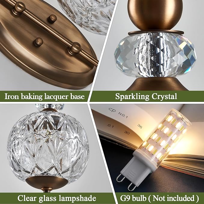 Piepooye Vintage Gold Wall Sconce - Image 3