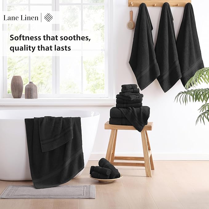 LANE LINEN Bath Towel Set of 18 – Premium 100% Cotton, 6 Bath, 6 Hand & 6 - Image 4