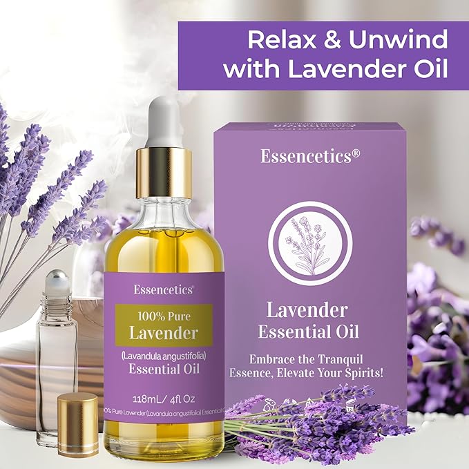 Organic Lavender Essential Oil for Diffuser 4oz - Image 2