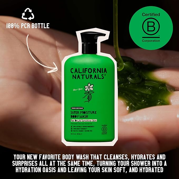 California Naturals Super Moisture Body Wash, Gentle Shower Gel Cleanser - Image 5