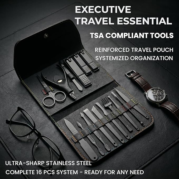 Earth & I Precision-Forged Stainless Steel Manicure Set - Image 8