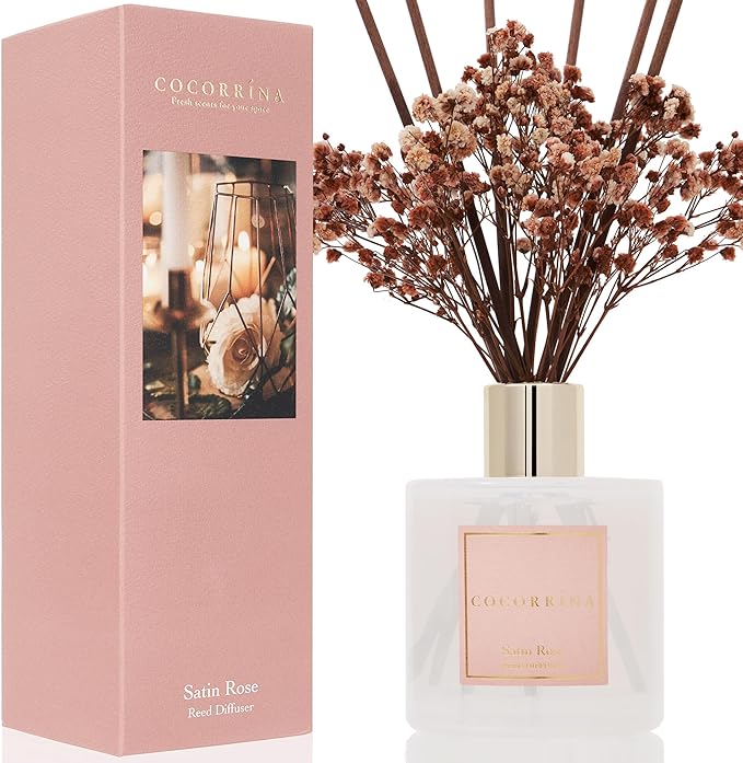 Cocorrína Reed Diffuser Sets- Satin Rose Scented Diffuser by COCORR%C3%8DNA
