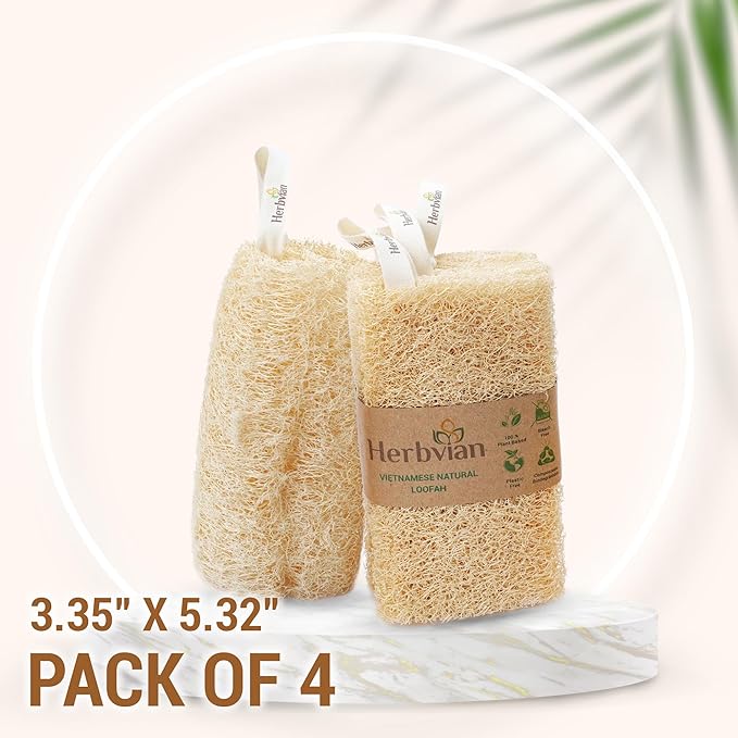 Natural Vietnamese Loofah Sponge, 100% Plant-Based Luffa Exfoliating Body - Image 9