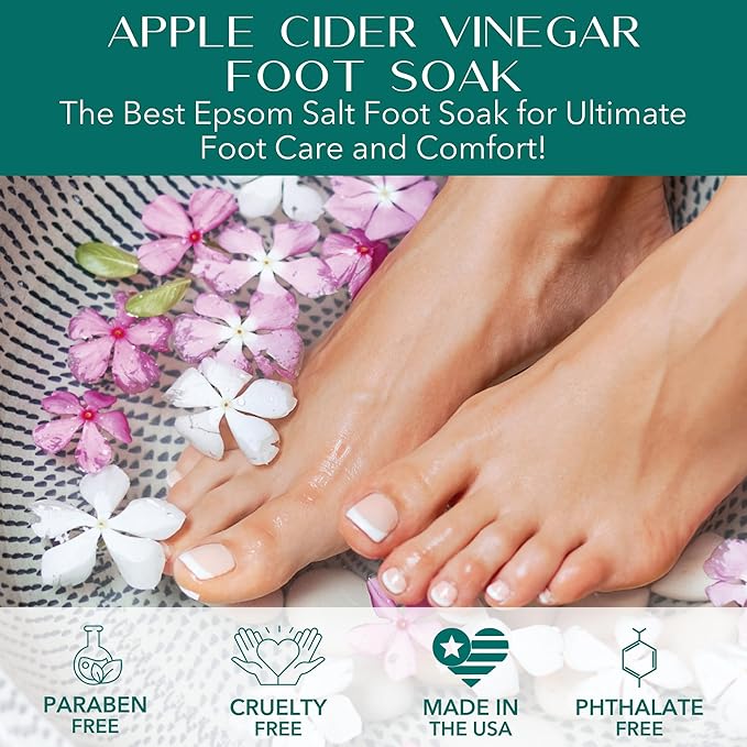 Laki Naturals Apple Cider Vinegar Foot Soak, Foot Detox Soak, Pedicure Soak - Image 2