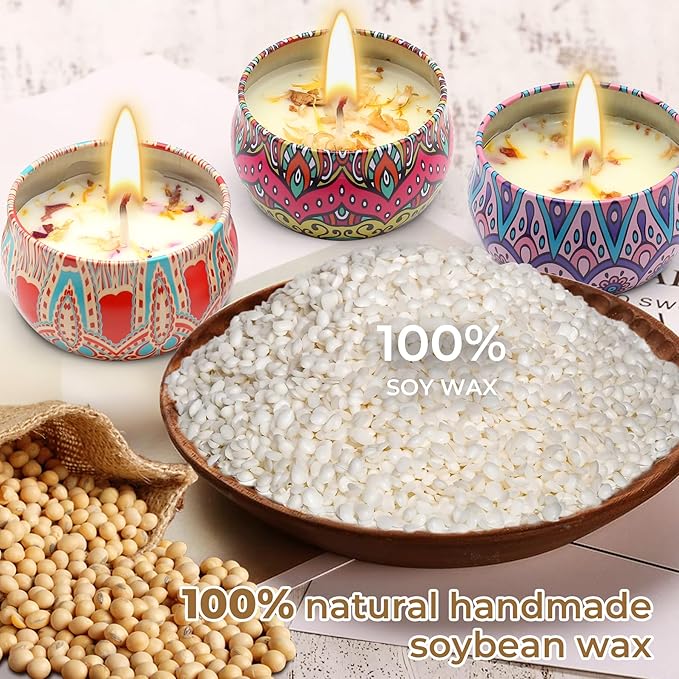 Scented Candles Gift Set for Women 4 Pack Soy Wax Candles - Image 2