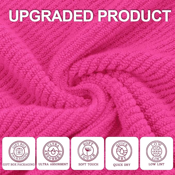 Hot Pink Towels for Bathroom - Image 2