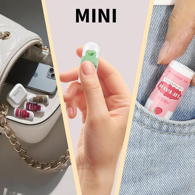 Mini Lip Balm 25 Pack, Natural Lip Balms - Image 5