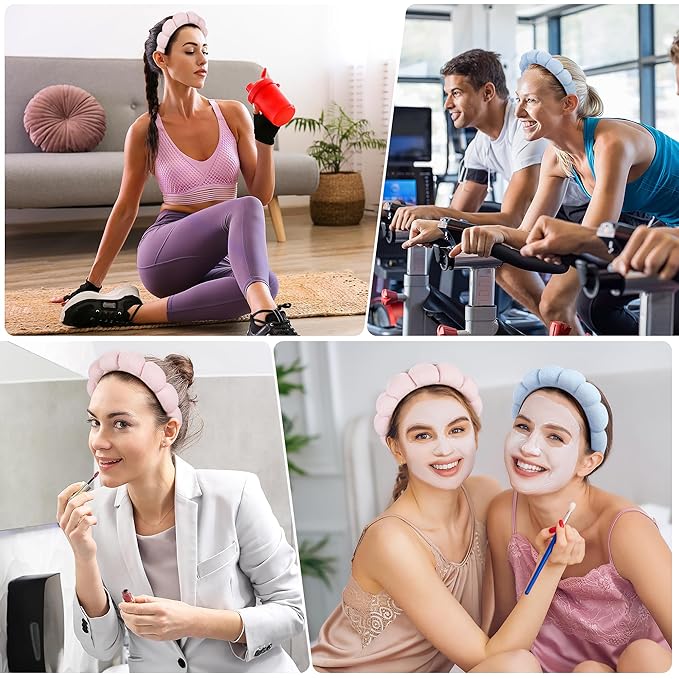 Ztomine Spa Headbands for Washing Face or Facial, Terry Cloth Headband Wash - Image 6