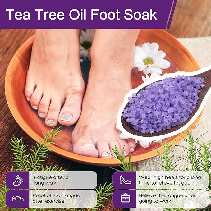Foot Soak Salts 4 Pack Kit 56 OZ Himalayan Pink Salt Lavender Orange Rose Scent - Image 3
