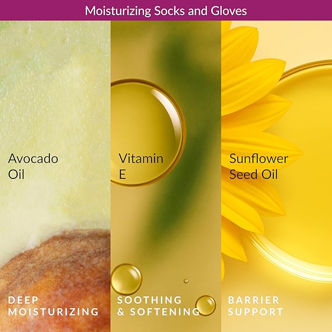 Epielle Moisturizing Hand & Foot Masks, Soften Dry Skin - Image 5