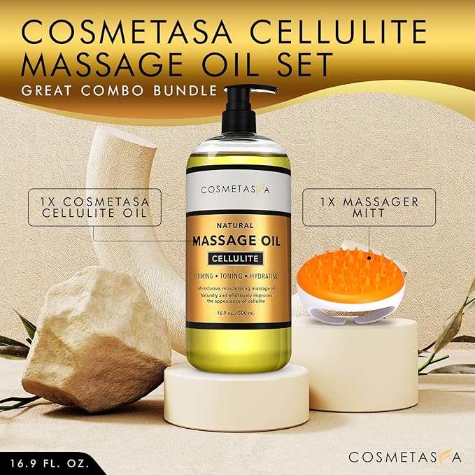Cellulite Massage Oil with Massager Mitt - Image 2