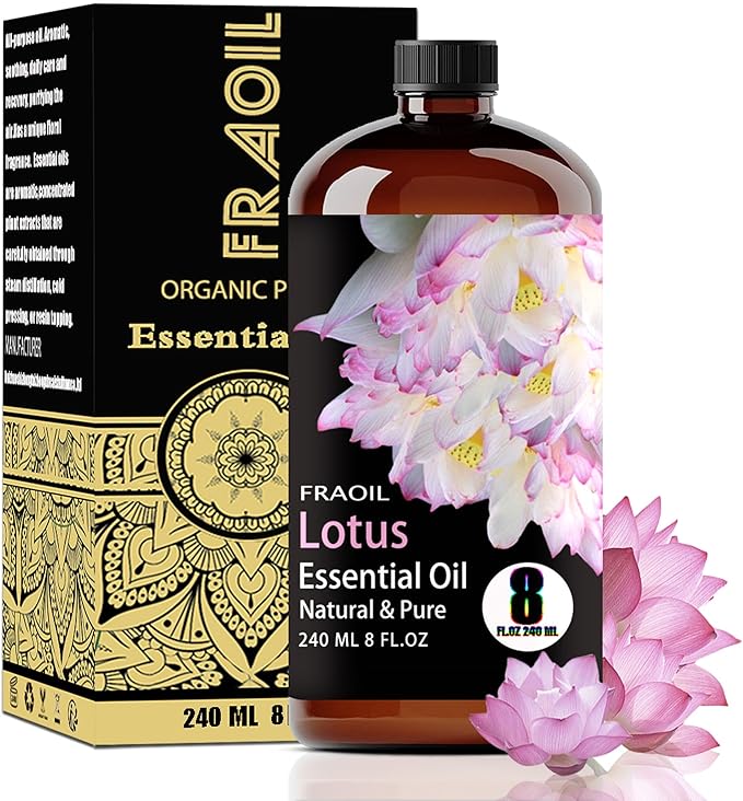 Lotus Essential Oil, Lotus Oil 8 Fl Oz 240ML by FRAOILESSENTIALOIL