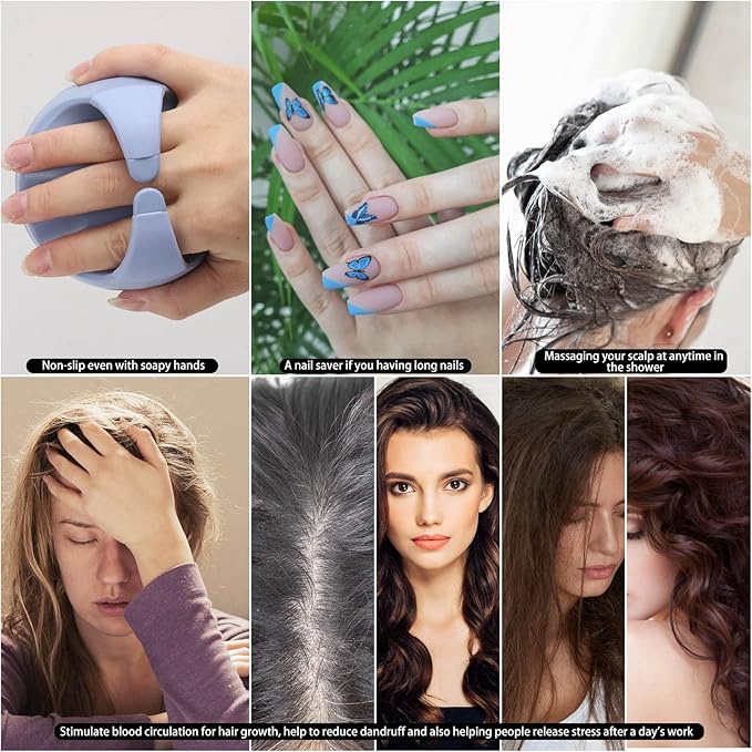 Silicone Hair Scalp Massager Shampoo Brush Scalp Scrubber Hair Washing Brush - Image 4