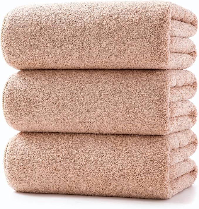 Lumimi Towels 3 Piece Very Soft Microfiber Bath Towel Set Super Absorbent Light by Lumimi